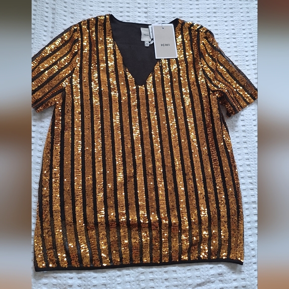 ICHI sequins Top size S - Picture 2 of 6